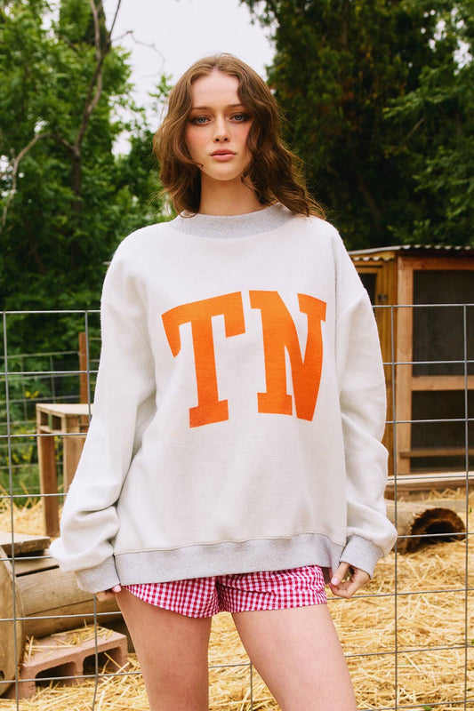 Tennessee Reversible Mockneck Sweatshirt | Heather Grey