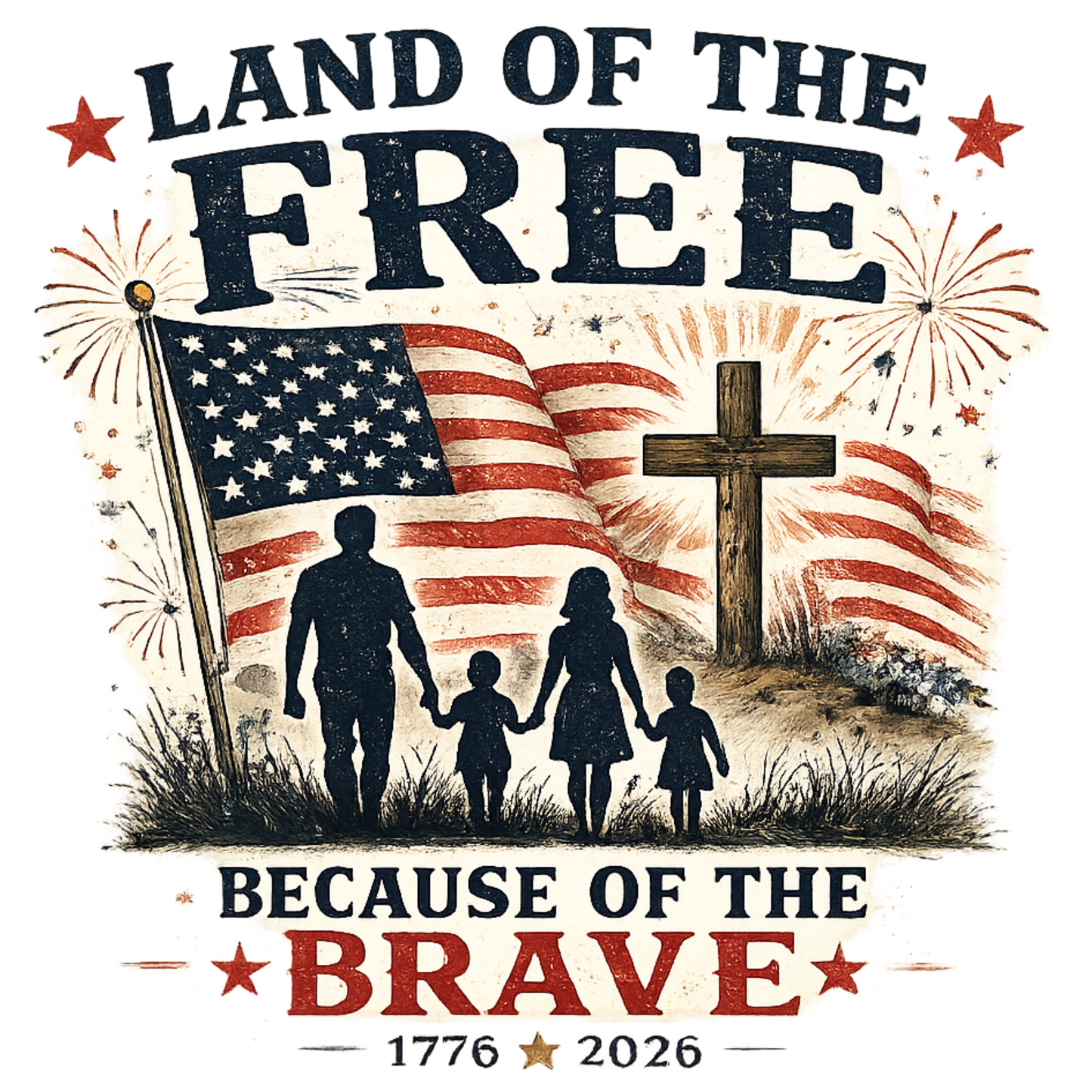 Land of the Free Because of the Brave Tee