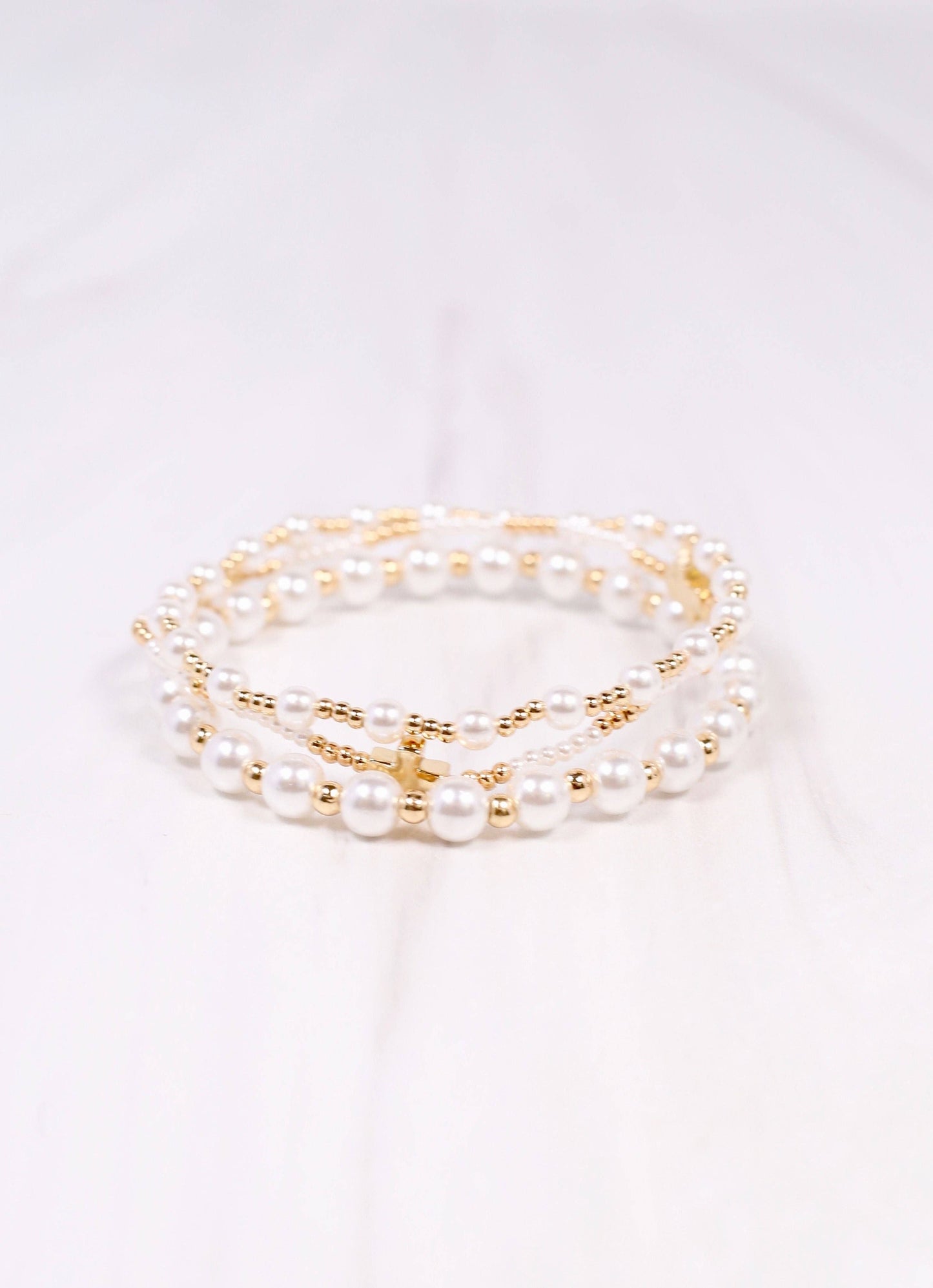 Grace Upon Grace Pearl Cross Bracelet Set