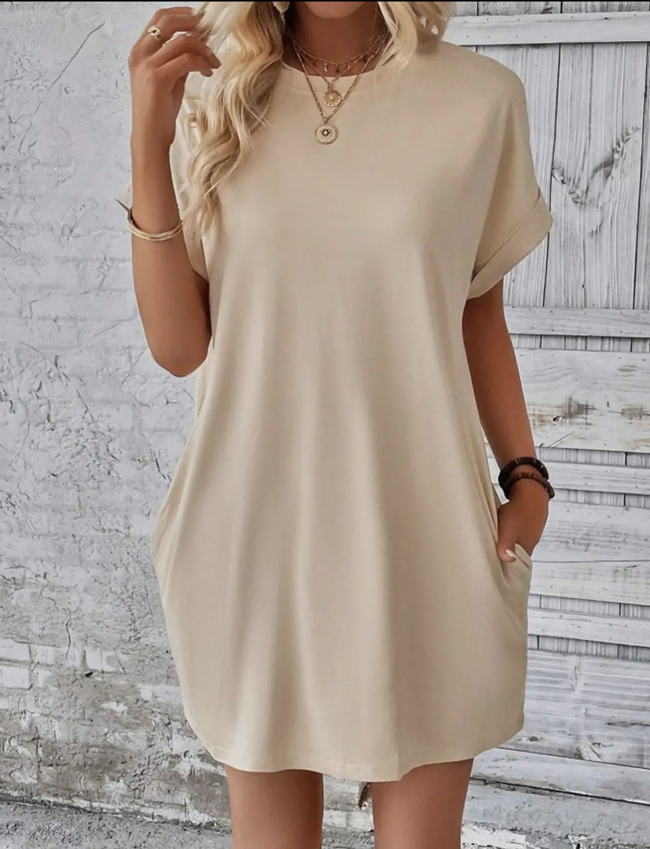 Khaki T-Shirt Dress