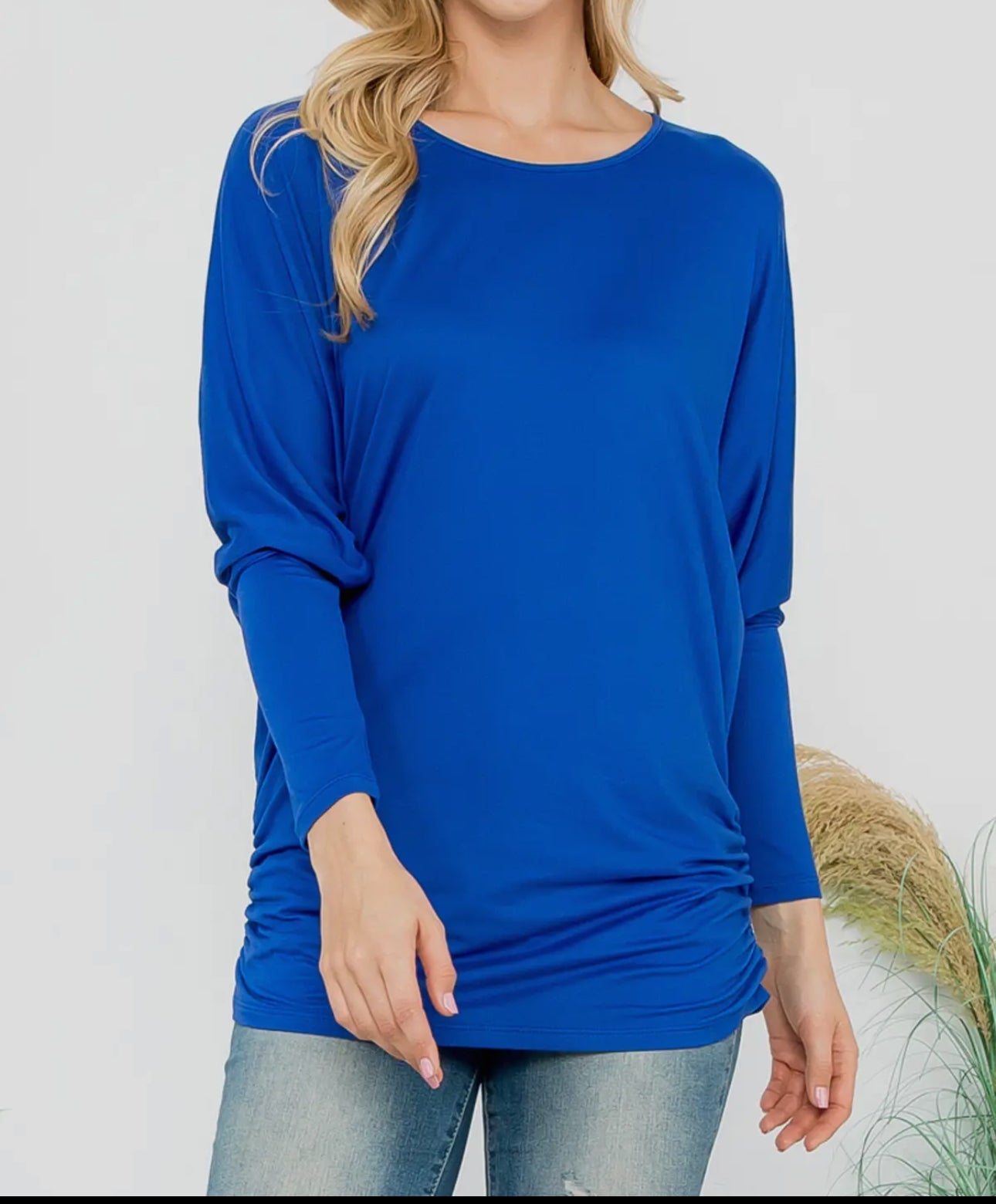 Blue Long Sleeve Tunnel Top