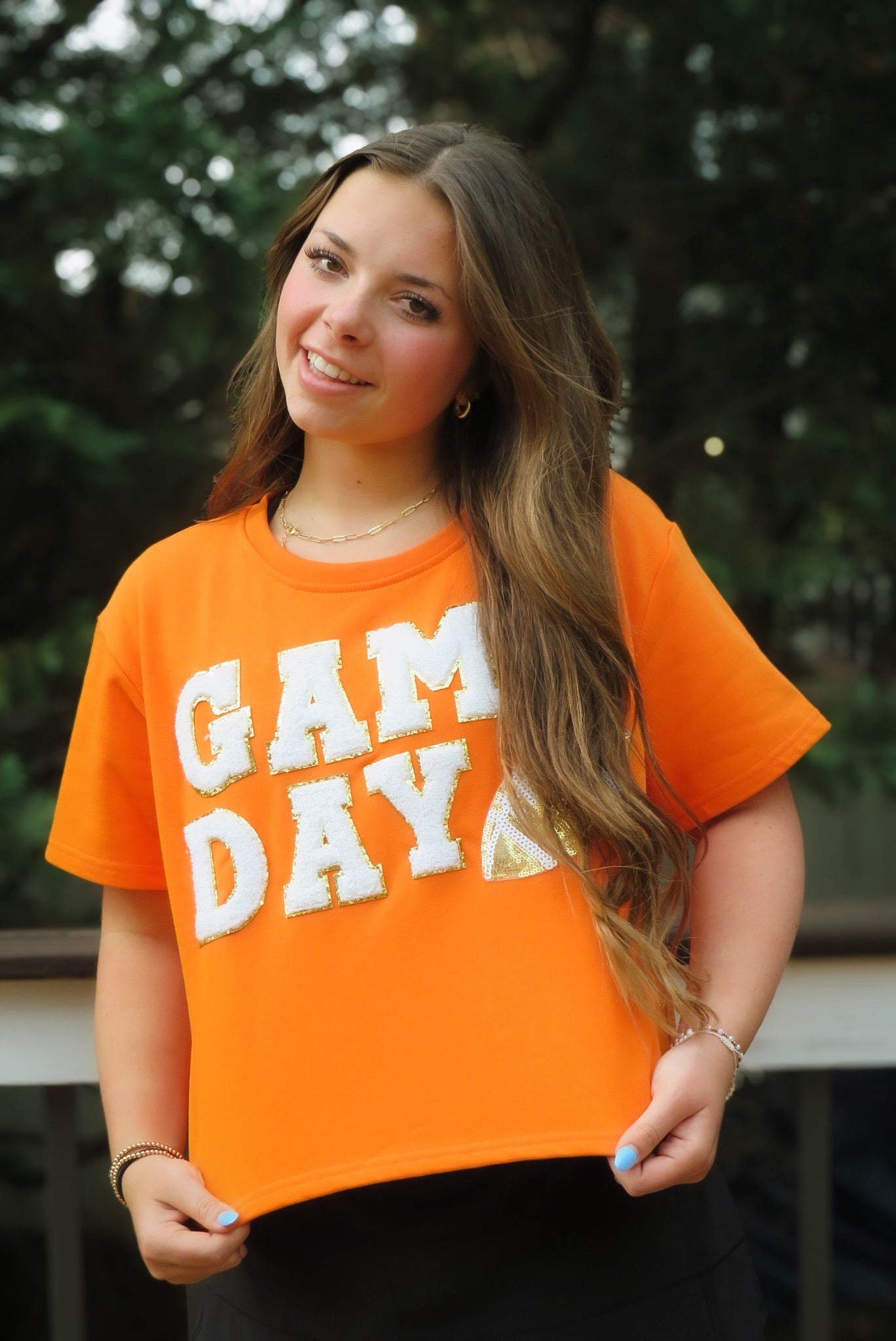 Game Day Football Crop Tee