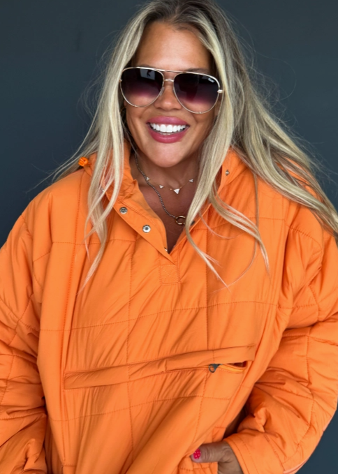 Orange Puffer Jacket