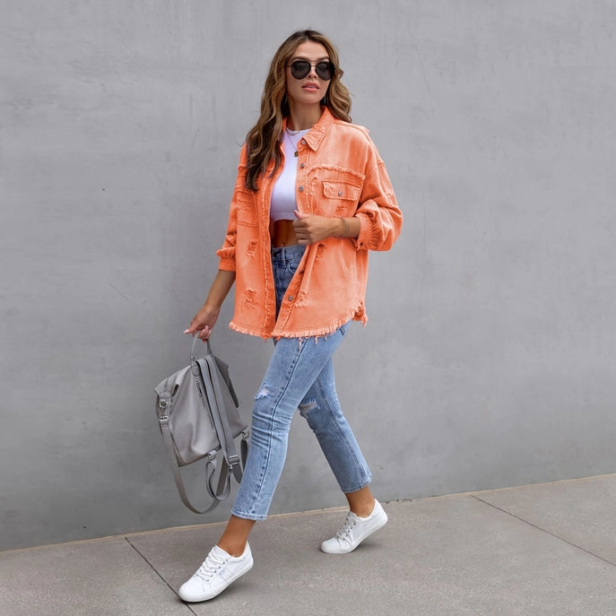 Distressed Denim Jacket