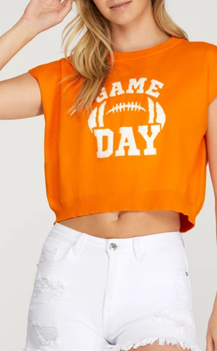 Game Day Cropped Sweater Tee