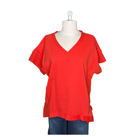 Shrimp French Terry Boxy Cut V-Neck