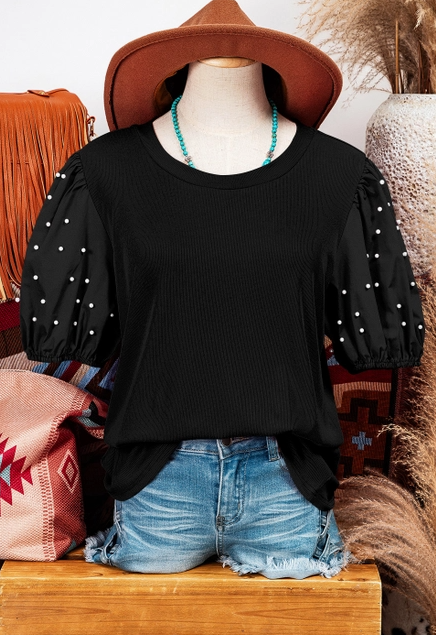Pearl Puff Sleeve Top