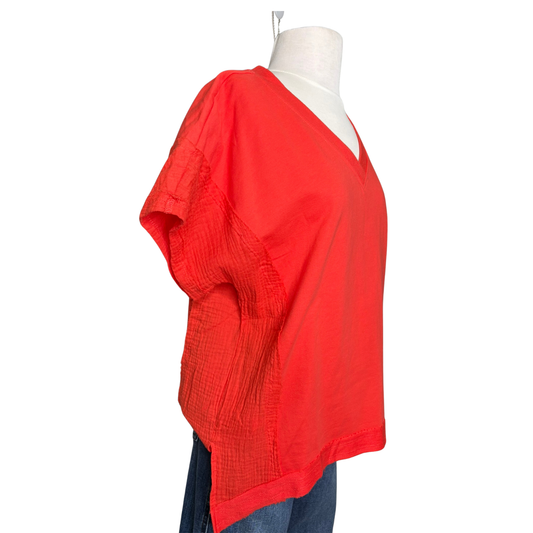 Shrimp French Terry Boxy Cut V-Neck