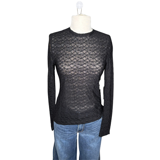 Floral Lace Top - Black