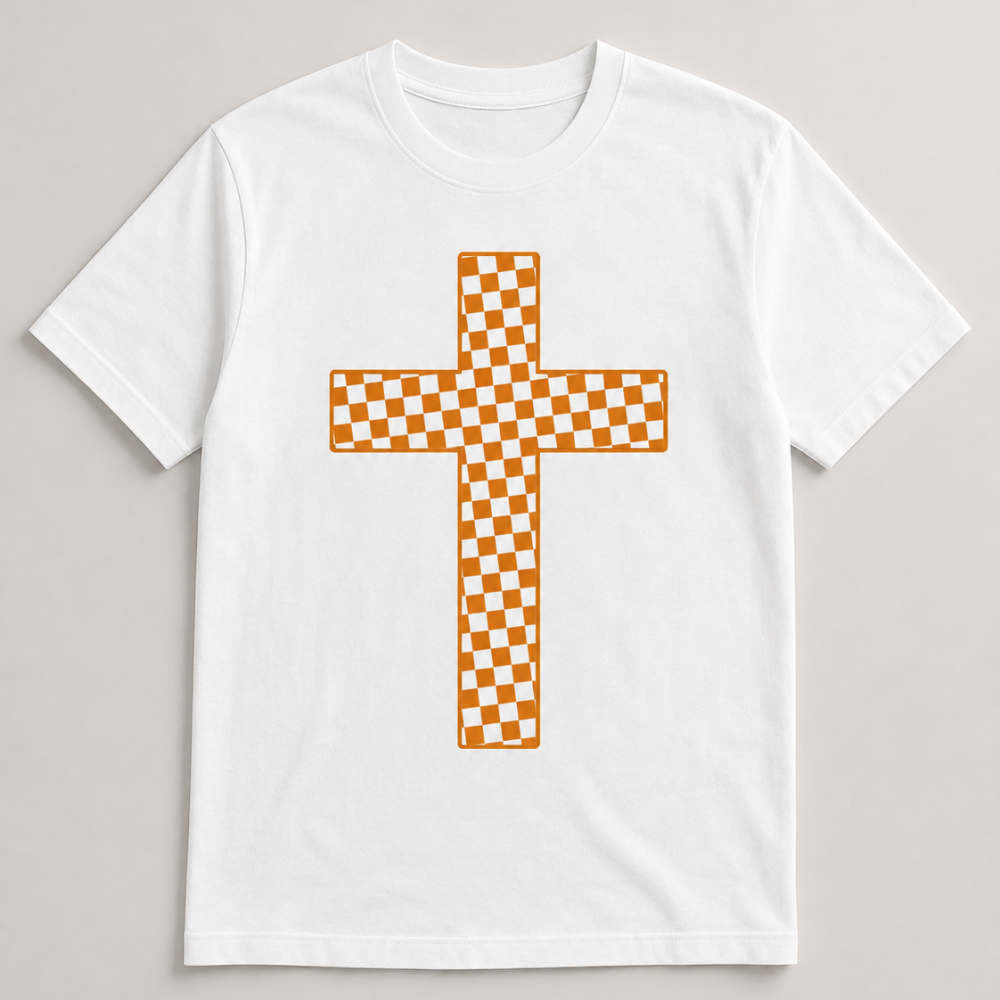 Checked by Grace Cross Graphic Tee