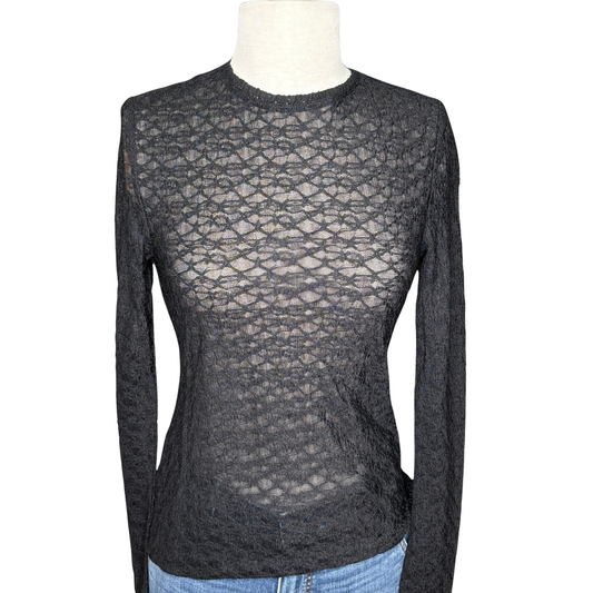 Floral Lace Top - Black