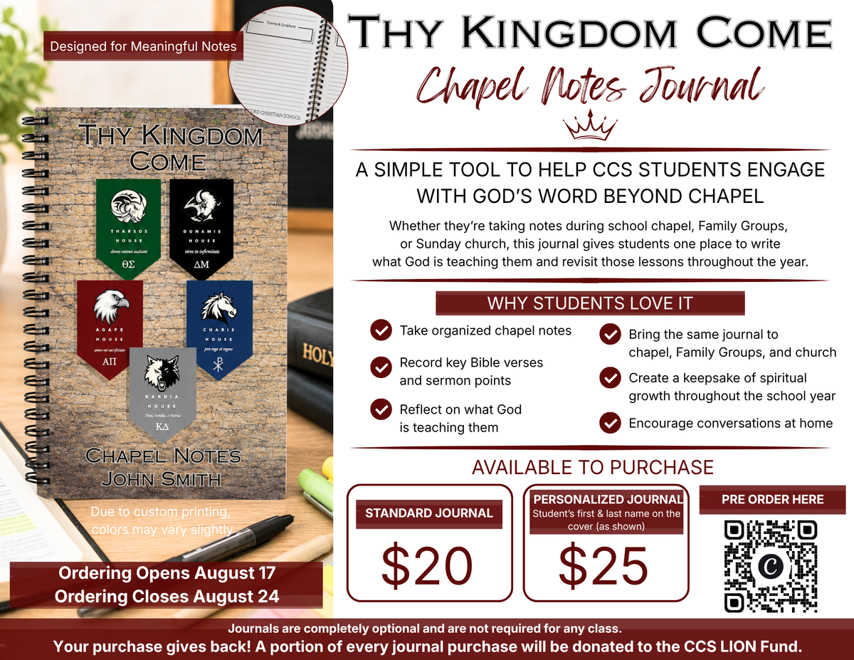 CCS Chapel Notes Journal