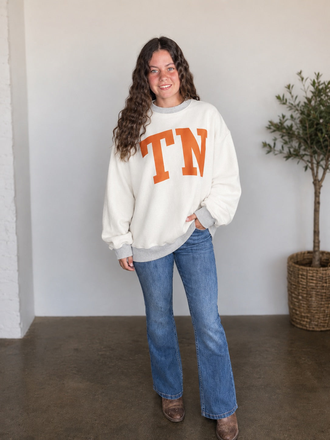 Tennessee Reversible Mockneck Sweatshirt | Heather Grey
