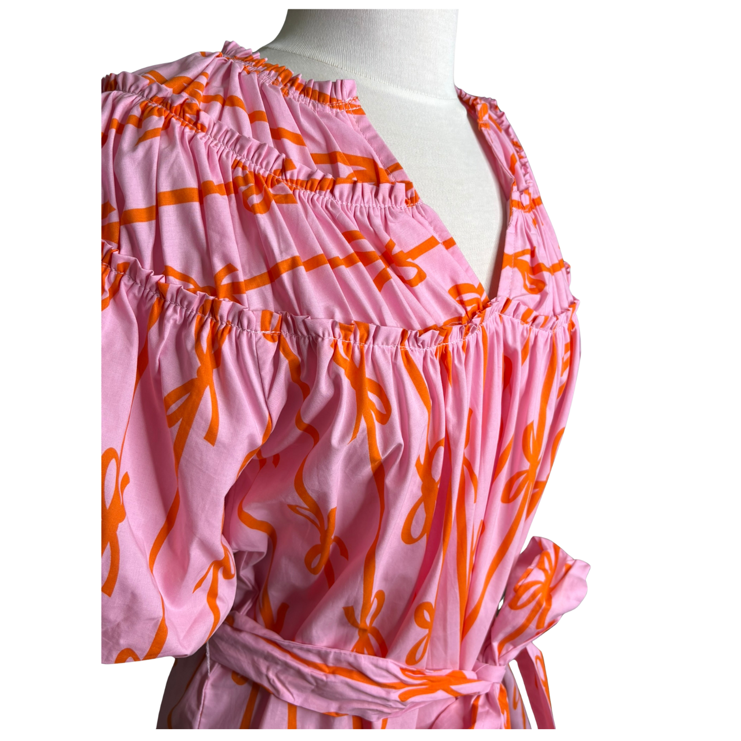 Ribbon Print Dress