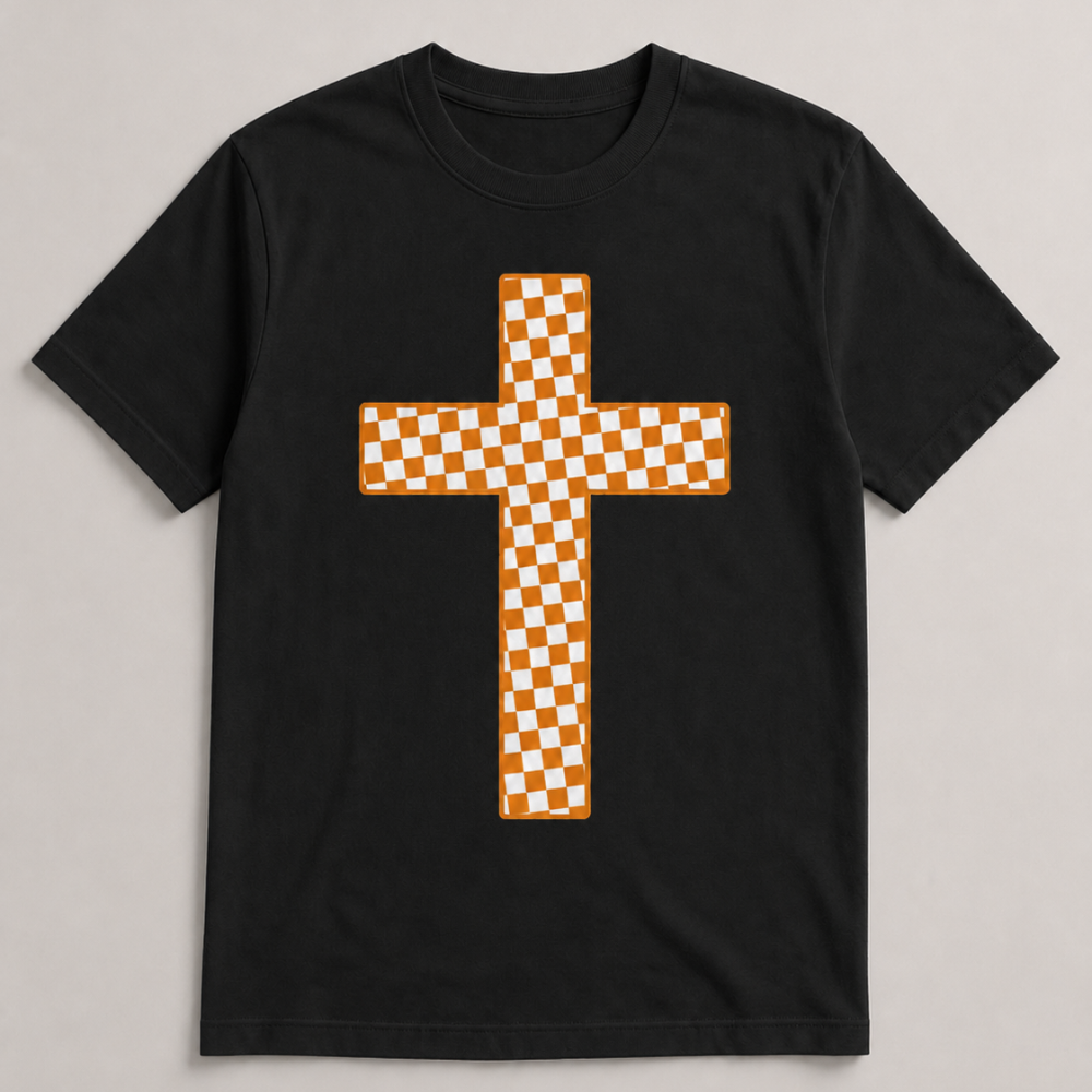 Checked by Grace Cross Graphic Tee