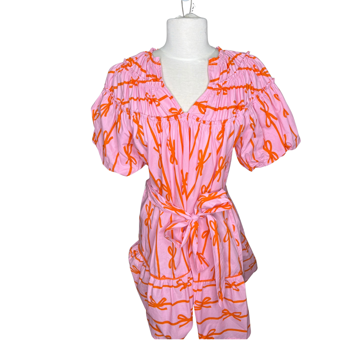 Ribbon Print Dress
