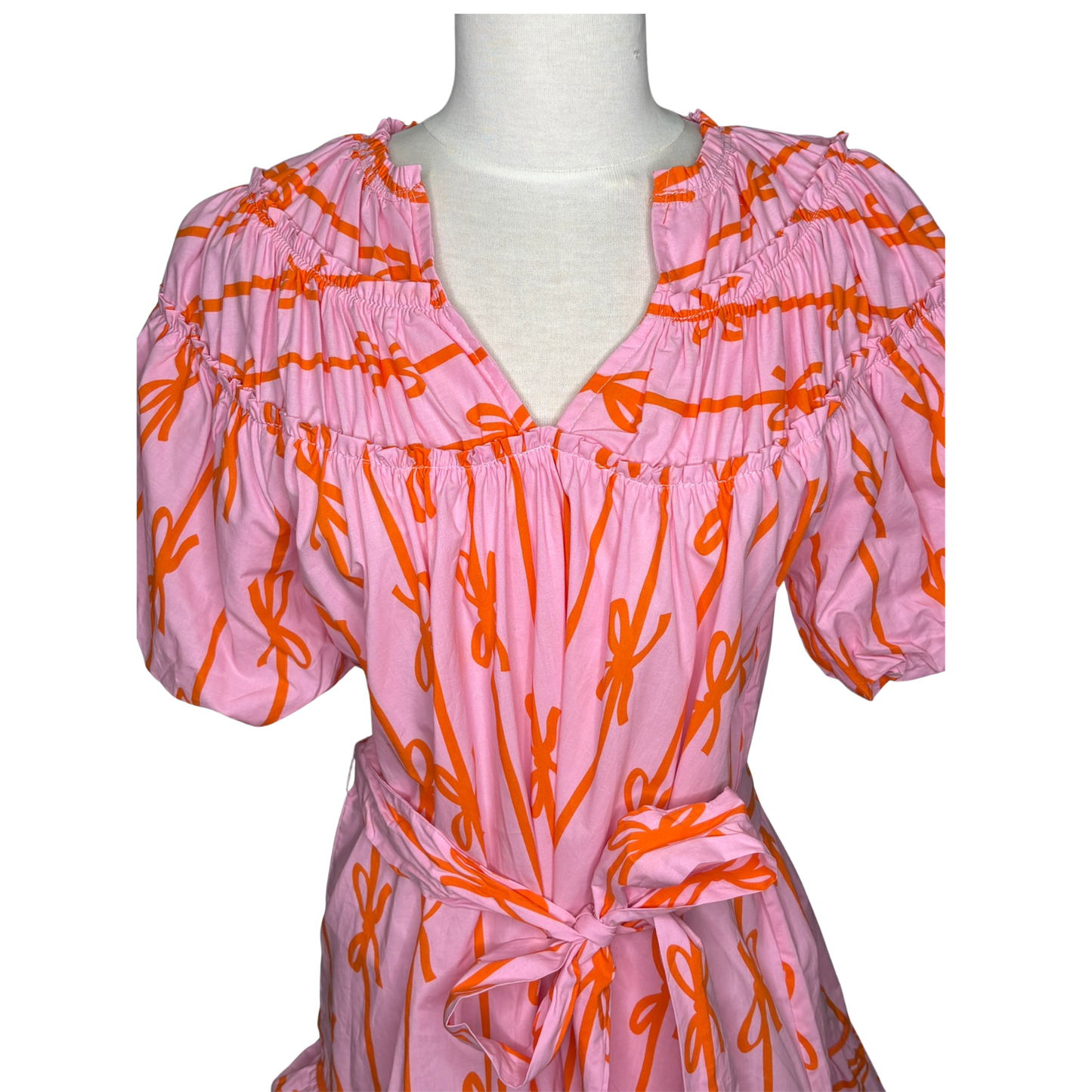 Ribbon Print Dress