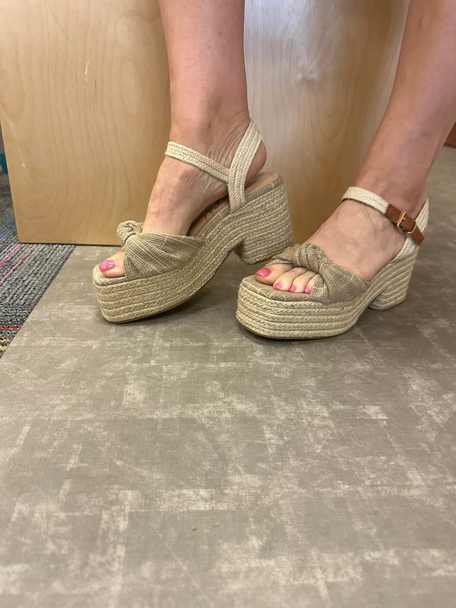 Toffee Platform Palmer Sandal