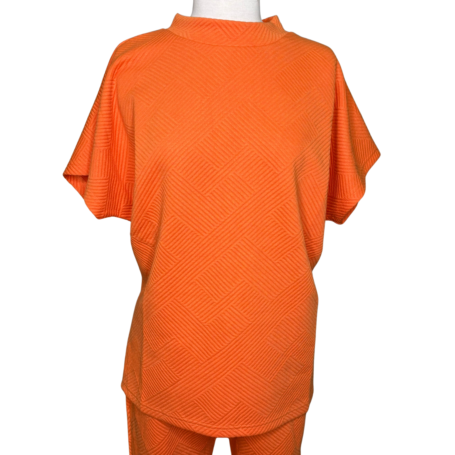 Orange Quilted Lounger Top