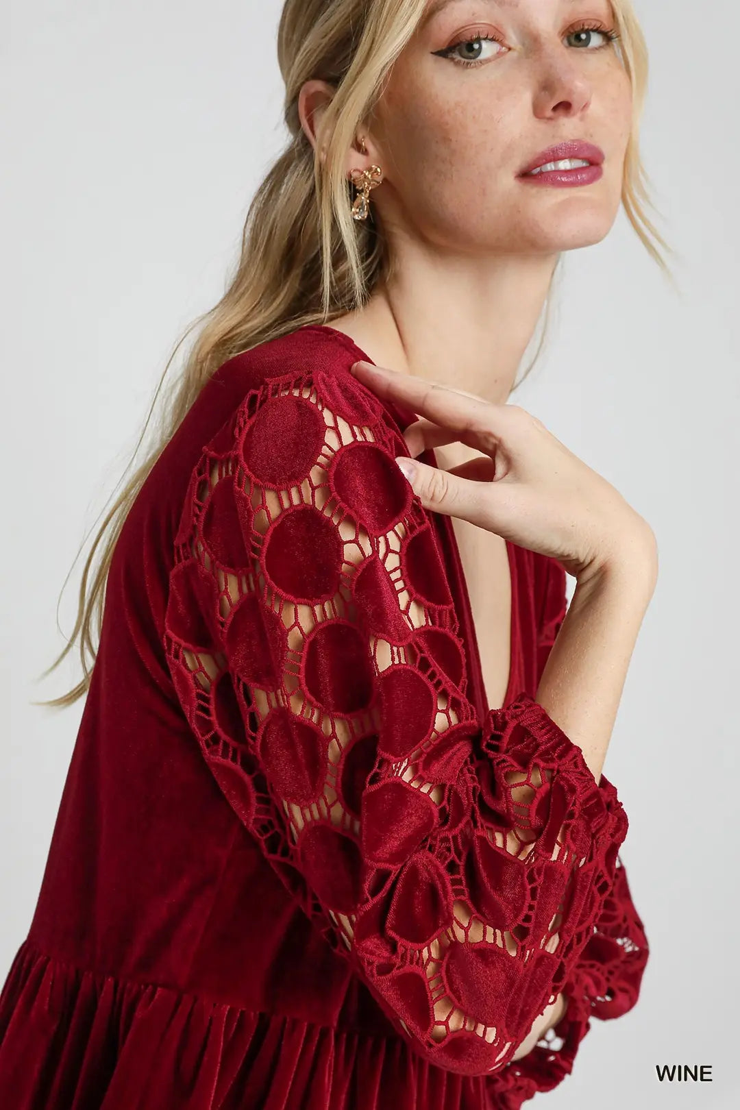 Tiered Velvet Mini Dress