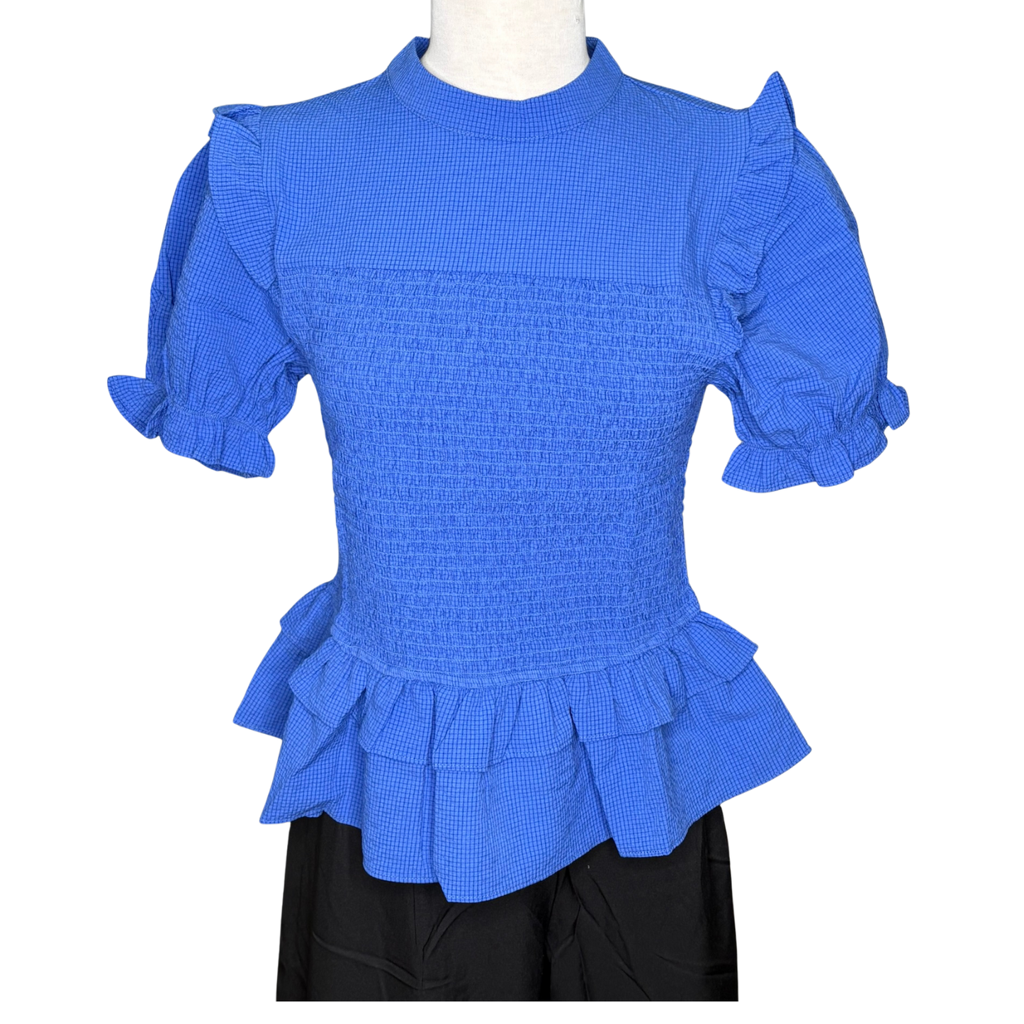 Smocked Collared Blouse