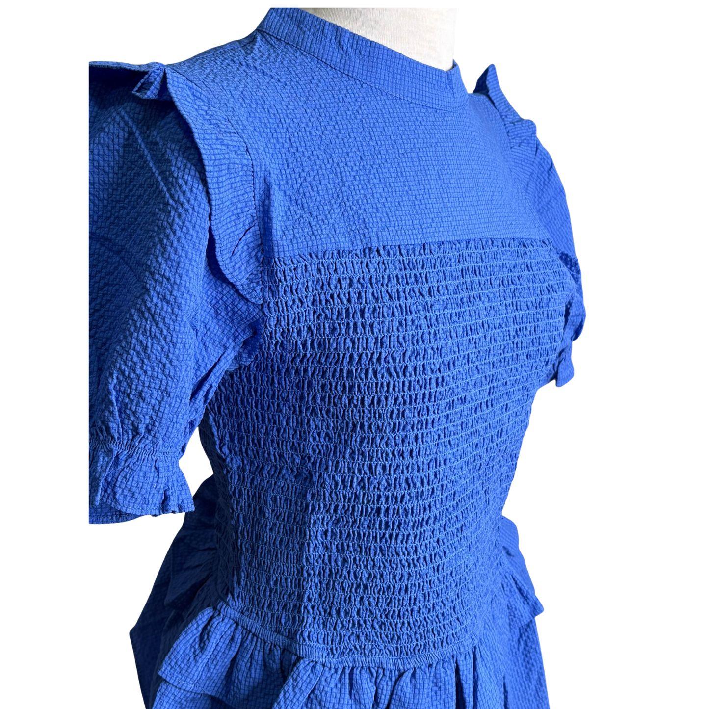 Smocked Collared Blouse