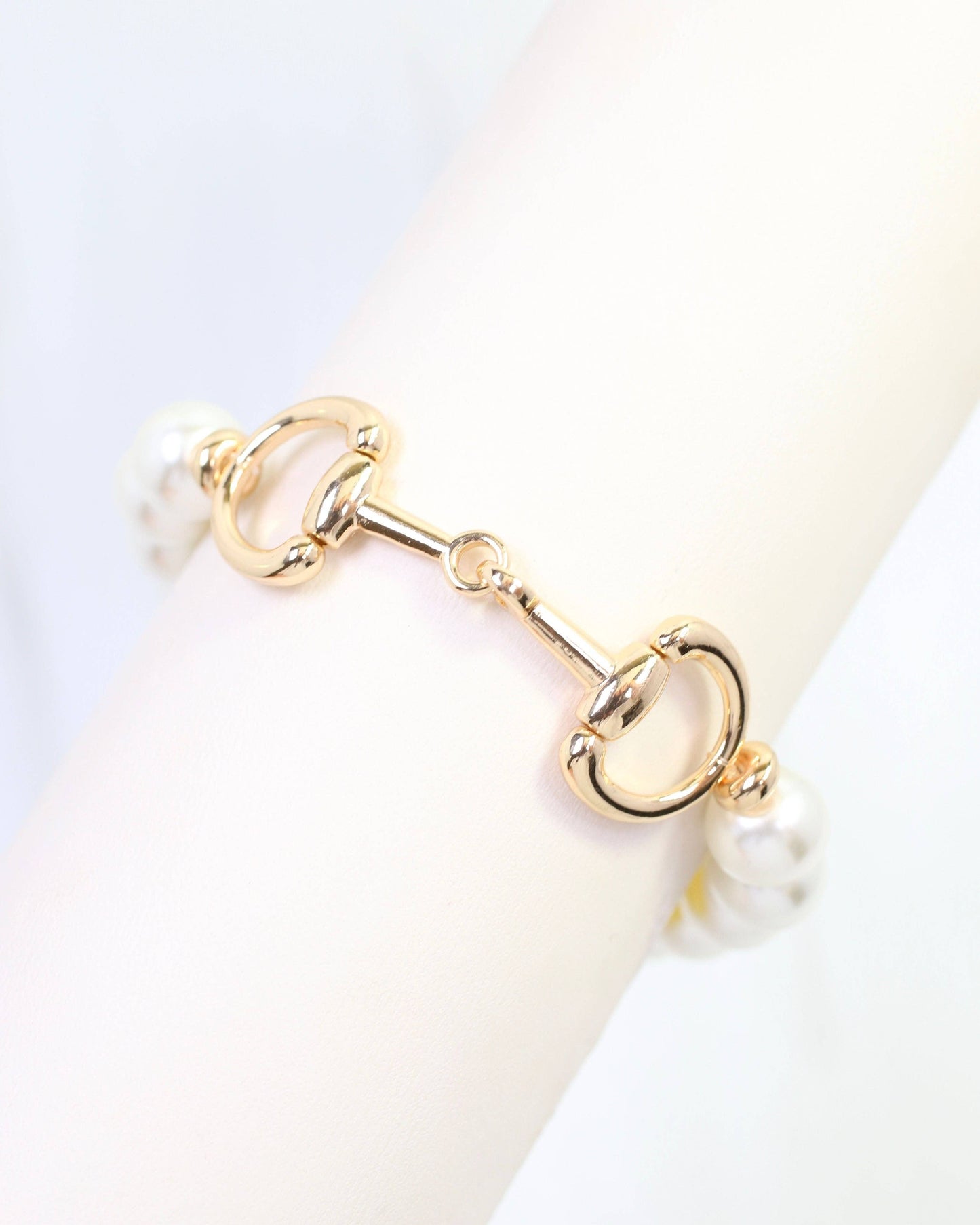 Pearl Horsebit Stretch Bracelet