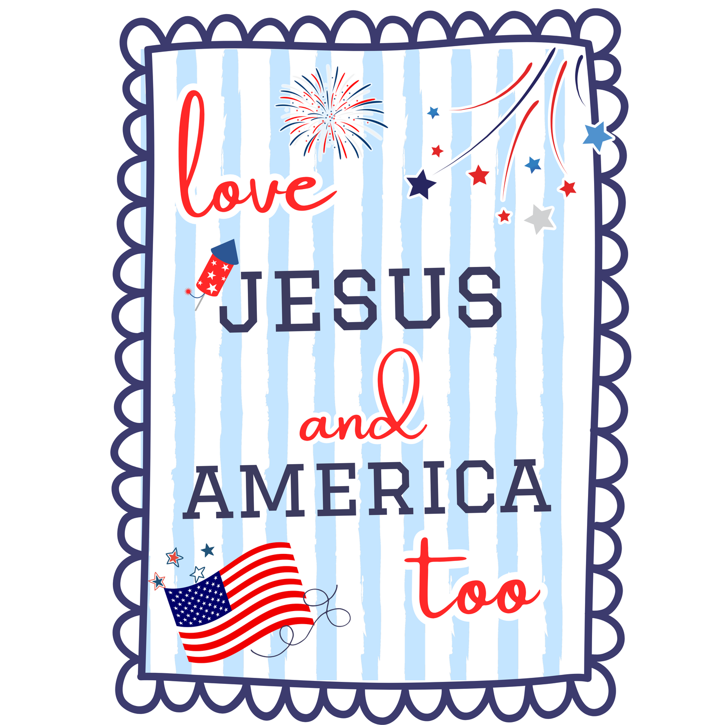Love Jesus and America Too Tee