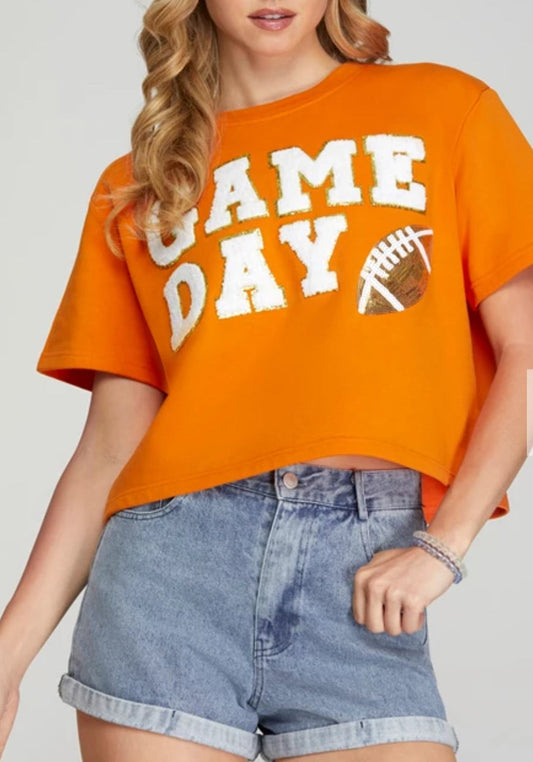 Game Day Football Crop Tee
