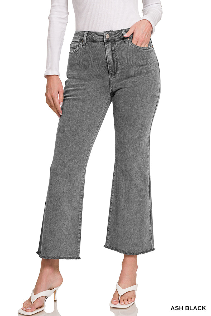 Acid Wash Bootcut Pants
