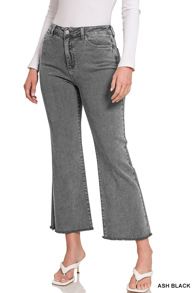 Acid Wash Bootcut Pants