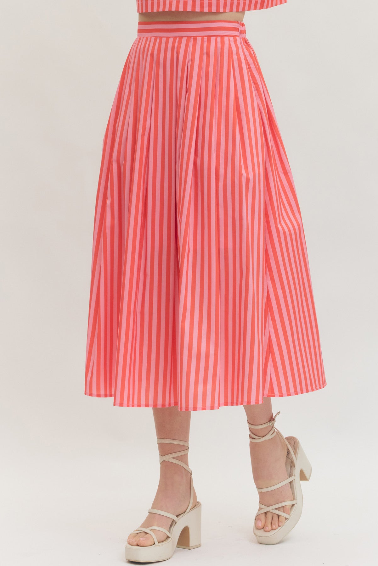 Sunset Stripe Midi Skirt