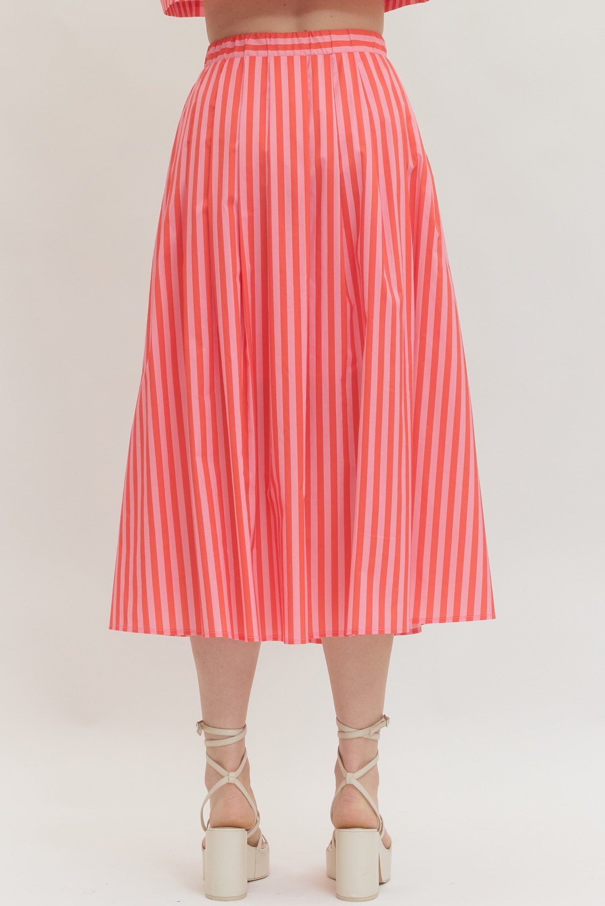Sunset Stripe Midi Skirt