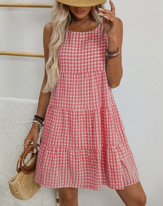 Last Chance Gingham Summer Dress - Red