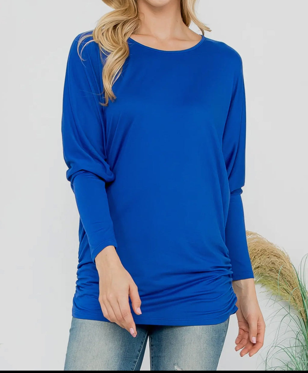 Blue Long Sleeve Tunnel Top