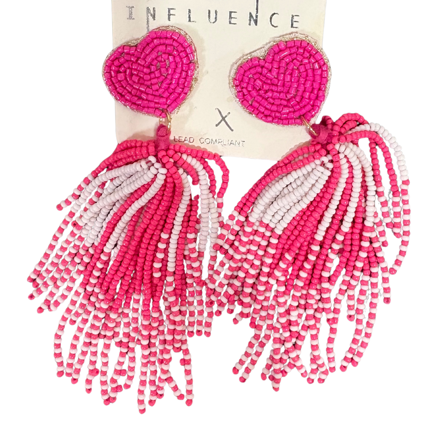 Beaded Heart Earring