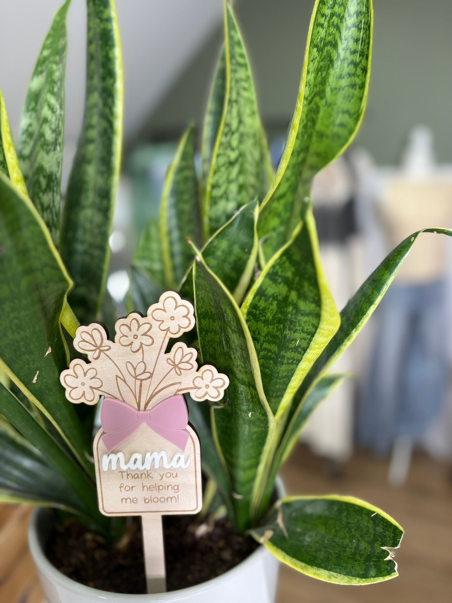 Faith Blooms Plant Stakes – Mom, Grandma, Teacher Gift