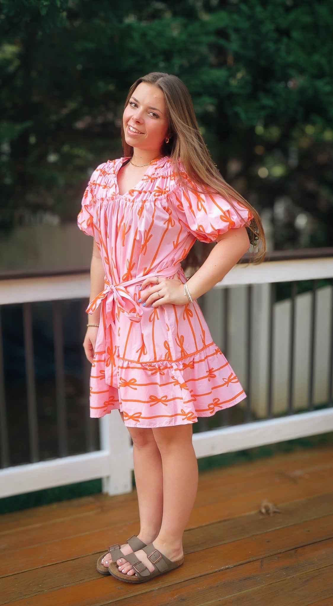 Ribbon Print Dress
