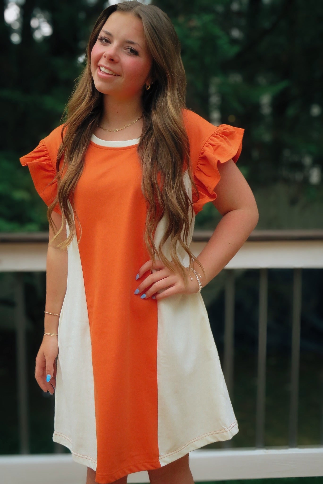 Game Day Flutter Sleeve Dress