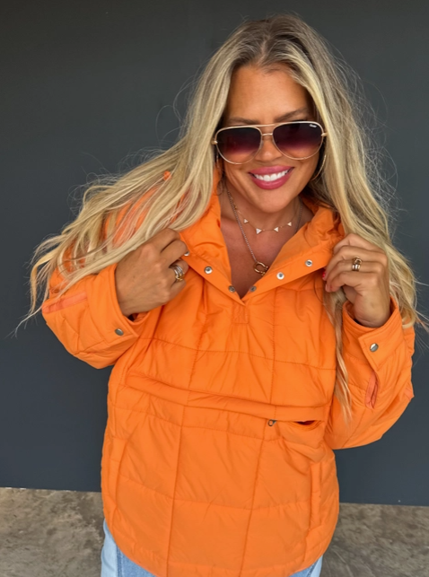 Orange Puffer Jacket