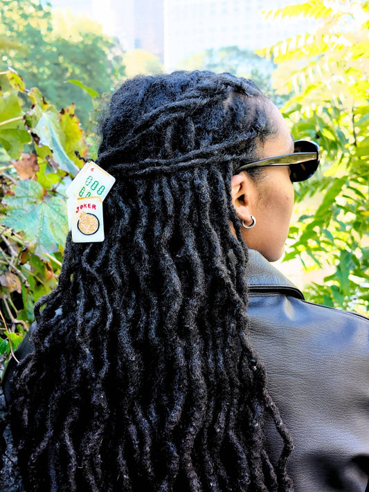 Hand-painted Mini Mahjong Claw Hair Clip