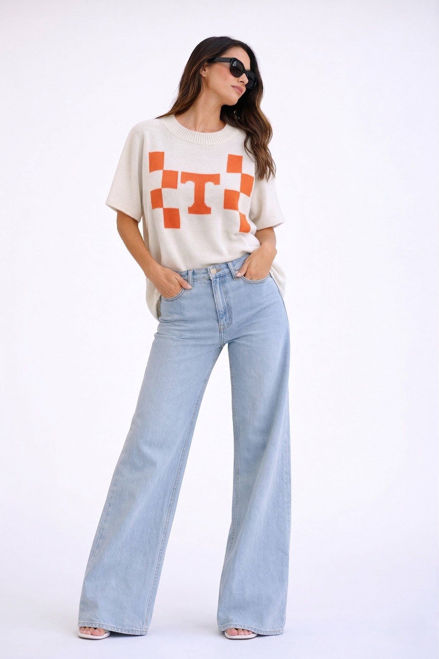 Tennessee Checkerboard Sweater Top