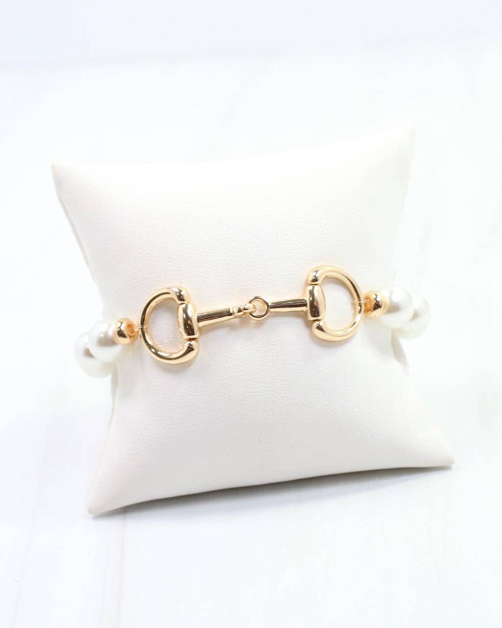 Pearl Horsebit Stretch Bracelet