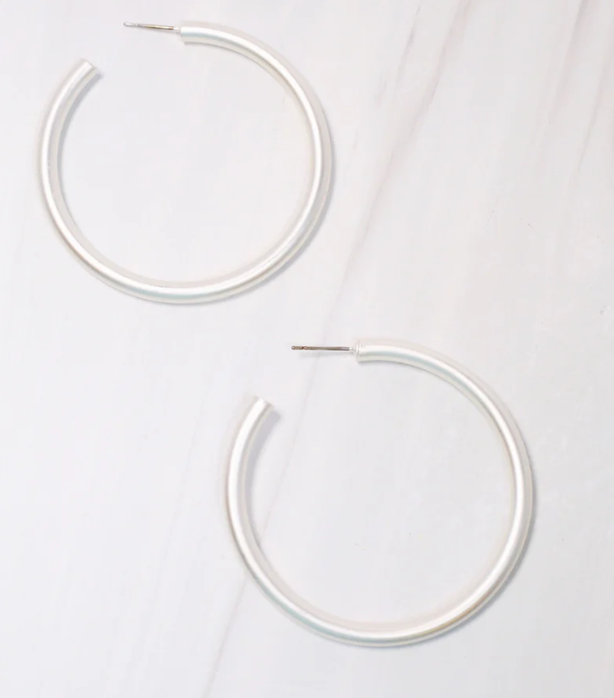 Arden Classic Hoops - Matte Silver or Gold