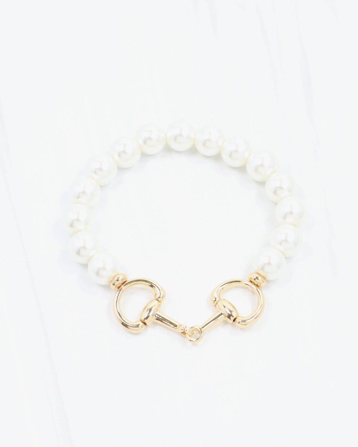 Pearl Horsebit Stretch Bracelet