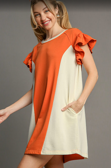 Game Day Flutter Sleeve Dress