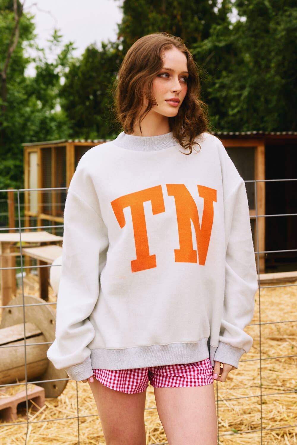 Tennessee Reversible Mockneck Sweatshirt | Heather Grey (PREORDER)