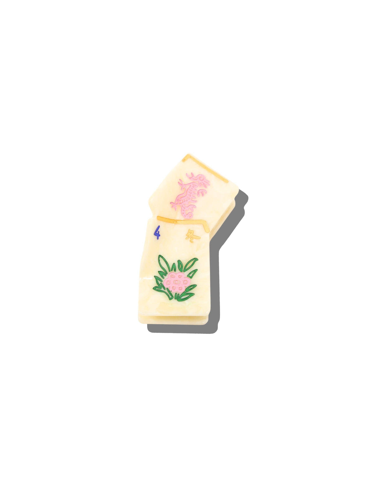 Mahjong Floral Claw Clip