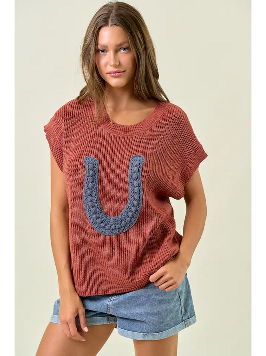 Knit Horseshoe Sweater