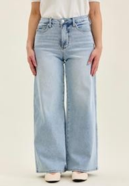 Judy Blue High Waisted Tummy Control Wide Leg - Petite